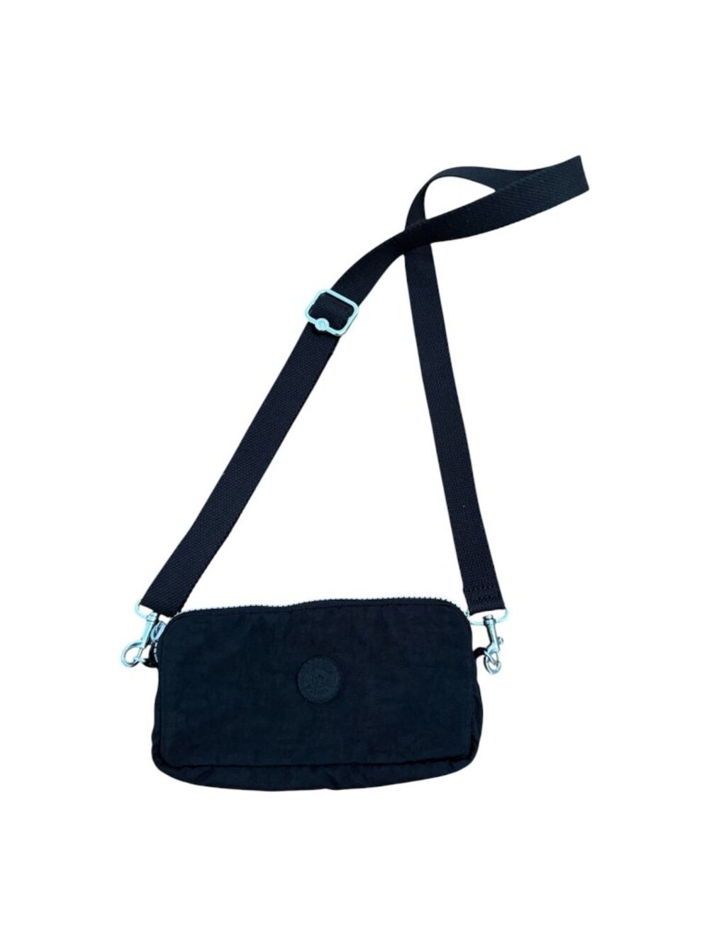 Kipling Emilia Black convertible pouch wallet crossbody Belt Waist Bag Small